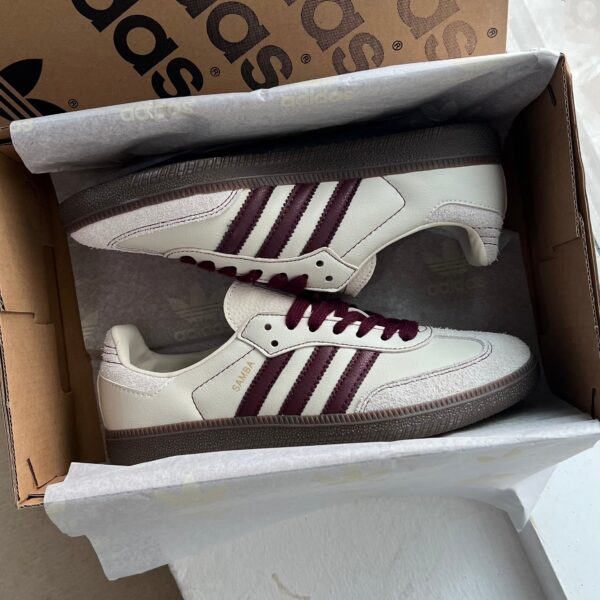 Adidas Samba OG "Wonder White/Maroon"